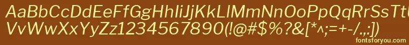 Шрифт LibrefranklinItalic – жёлтые шрифты на коричневом фоне