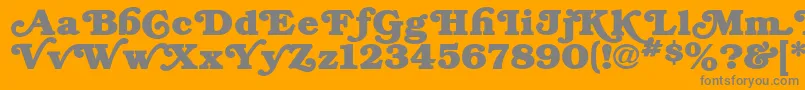 SanSouci Font – Gray Fonts on Orange Background