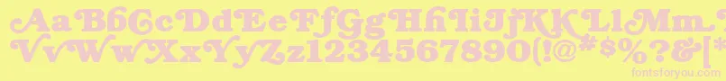 SanSouci Font – Pink Fonts on Yellow Background