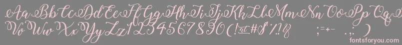 WinterCalligraphy Font – Pink Fonts on Gray Background