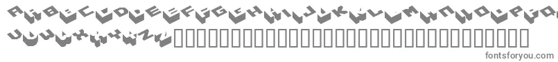 Hexagon-fontti – harmaat kirjasimet valkoisella taustalla
