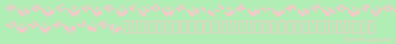 Шрифт Hexagon – розовые шрифты на зелёном фоне