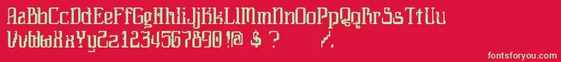 Daybrakr Font – Green Fonts on Red Background