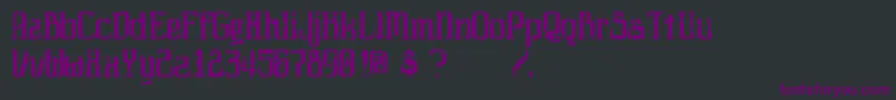Шрифт Daybrakr – фиолетовые шрифты на чёрном фоне