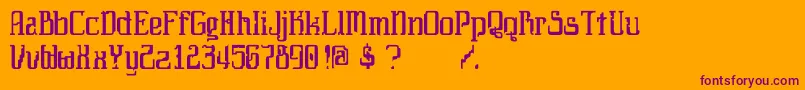 Daybrakr Font – Purple Fonts on Orange Background