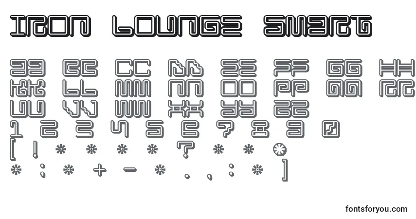 Czcionka Iron Lounge Smart – alfabet, cyfry, specjalne znaki