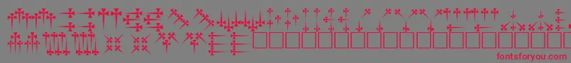Daggers Font – Red Fonts on Gray Background