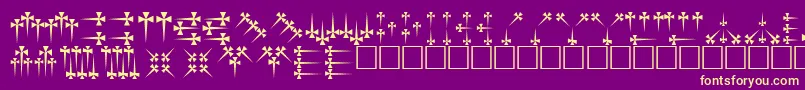 Daggers Font – Yellow Fonts on Purple Background