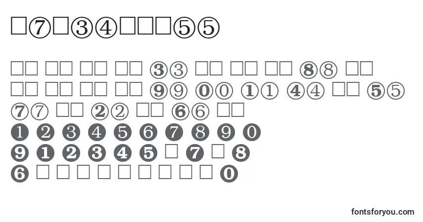 Czcionka Numeralstt – alfabet, cyfry, specjalne znaki