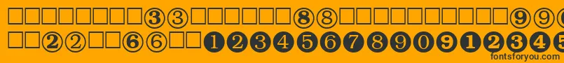 Numeralstt Font – Black Fonts on Orange Background