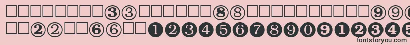 Numeralstt Font – Black Fonts on Pink Background