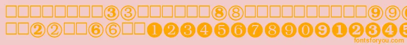 Numeralstt Font – Orange Fonts on Pink Background