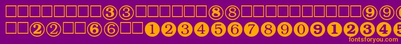 Numeralstt Font – Orange Fonts on Purple Background