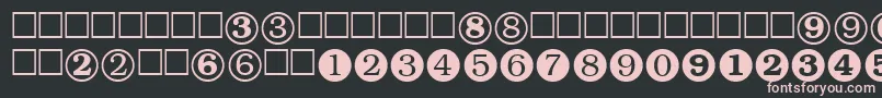 Numeralstt Font – Pink Fonts on Black Background