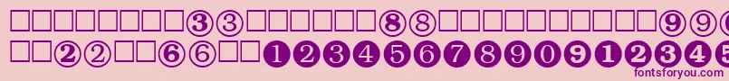 Numeralstt Font – Purple Fonts on Pink Background