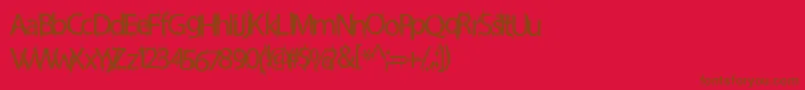 Friskyvampire Font – Brown Fonts on Red Background