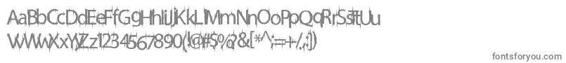 フォントFriskyvampire – 白い背景に灰色の文字