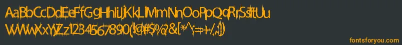 Friskyvampire Font – Orange Fonts on Black Background