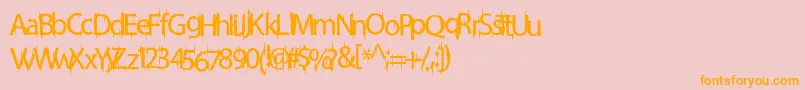 Friskyvampire Font – Orange Fonts on Pink Background