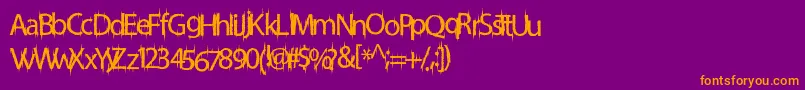 Friskyvampire Font – Orange Fonts on Purple Background