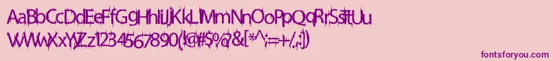 Friskyvampire Font – Purple Fonts on Pink Background