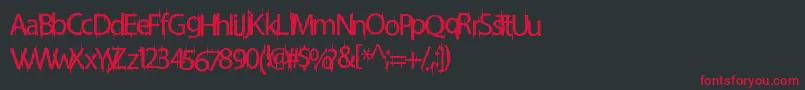 Friskyvampire Font – Red Fonts on Black Background