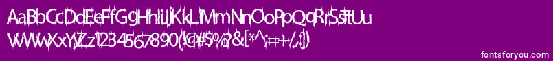 Friskyvampire Font – White Fonts on Purple Background