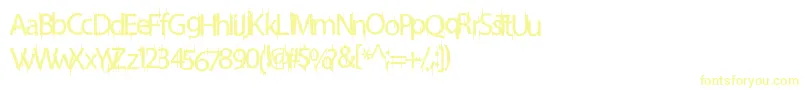 Friskyvampire Font – Yellow Fonts on White Background