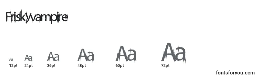 Friskyvampire Font Sizes