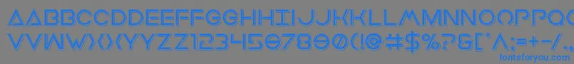 Earthorbiterpunch Font – Blue Fonts on Gray Background