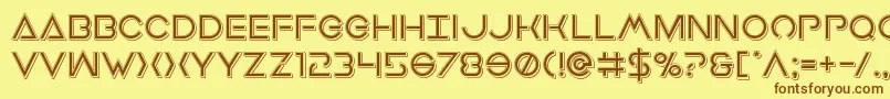 Earthorbiterpunch Font – Brown Fonts on Yellow Background