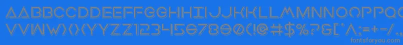 Police Earthorbiterpunch – polices grises sur fond bleu