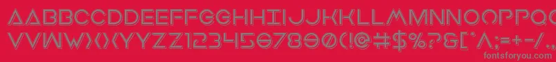 Lisätietoja Earthorbiterpunch-fontista Earthorbiterpunch-fontti – harmaat kirjasimet punaisella taustalla