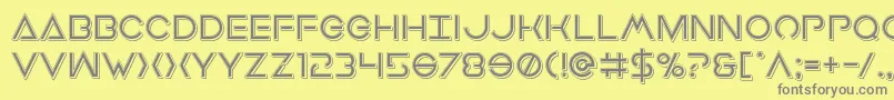 Earthorbiterpunch Font – Gray Fonts on Yellow Background