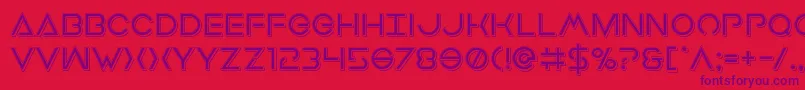 Earthorbiterpunch Font – Purple Fonts on Red Background