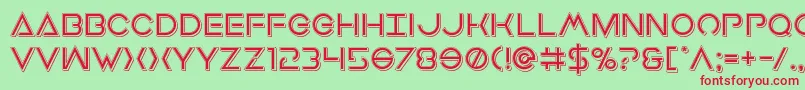 Earthorbiterpunch Font – Red Fonts on Green Background