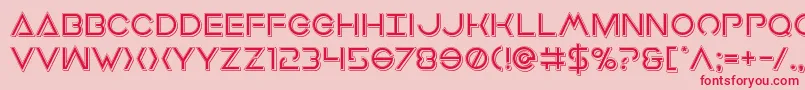 Earthorbiterpunch Font – Red Fonts on Pink Background