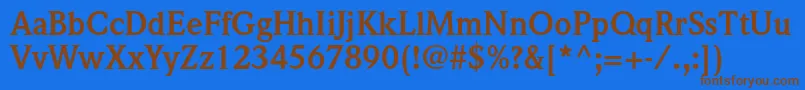 Шрифт WeidemannstdBold – коричневые шрифты на синем фоне