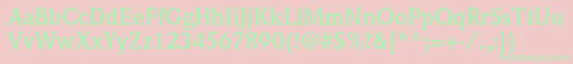 WeidemannstdBold Font – Green Fonts on Pink Background