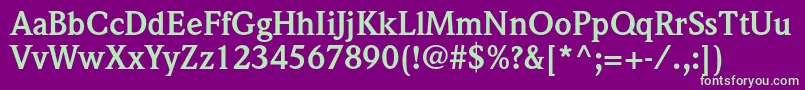 WeidemannstdBold Font – Green Fonts on Purple Background