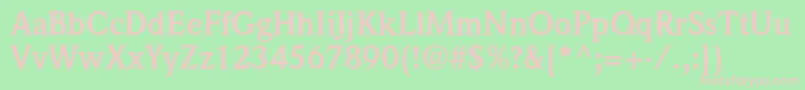 WeidemannstdBold Font – Pink Fonts on Green Background