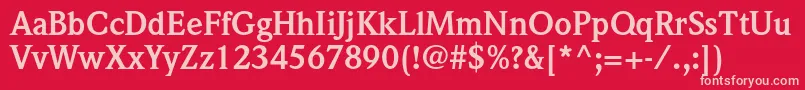 WeidemannstdBold Font – Pink Fonts on Red Background