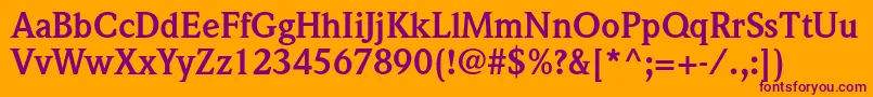 WeidemannstdBold Font – Purple Fonts on Orange Background