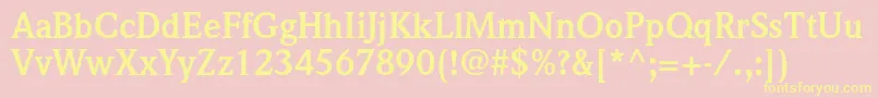 WeidemannstdBold Font – Yellow Fonts on Pink Background