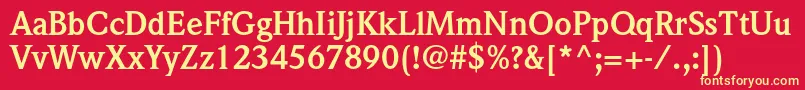 WeidemannstdBold Font – Yellow Fonts on Red Background