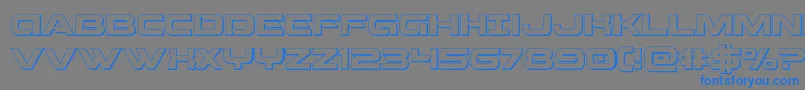 Beamweapon3D-fontti – siniset fontit harmaalla taustalla