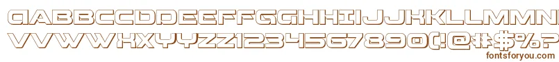 Beamweapon3D-fontti – ruskeat fontit valkoisella taustalla