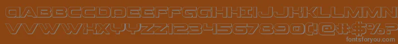 fuente Beamweapon3D – Fuentes Grises Sobre Fondo Marrón
