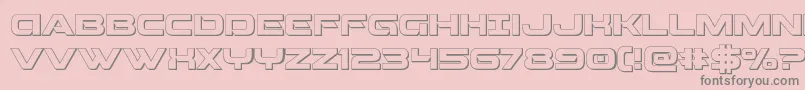 Fonte Beamweapon3D – fontes cinzas em um fundo rosa