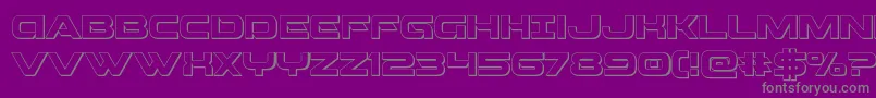 Beamweapon3D Font – Gray Fonts on Purple Background
